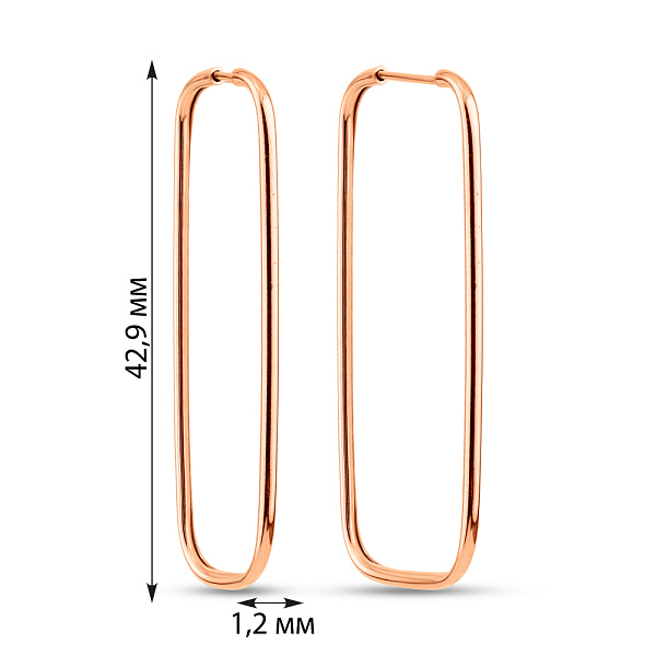 Серьги из красного золота (арт. 1091443/40) – изображение 4