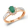 Каблучка з золота зі смарагдом і діамантами (арт. К011157и) – зображення 1