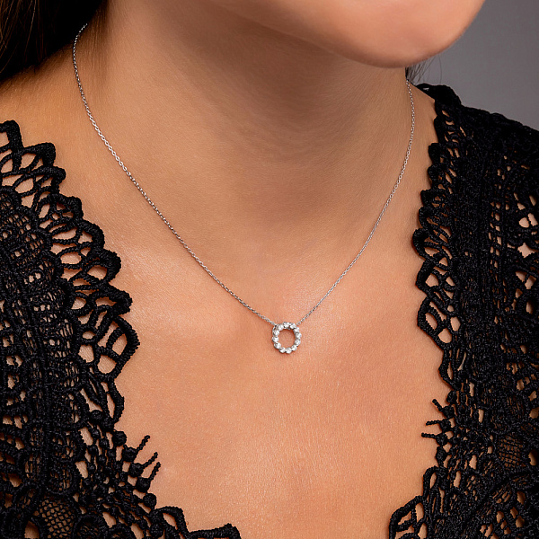 Золотое колье с бриллиантами (арт. Ц011538020б) – изображение 3