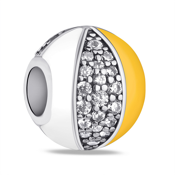 Шарм из серебра с эмалью и фианитами (арт. 7903/3783е) – изображение 1