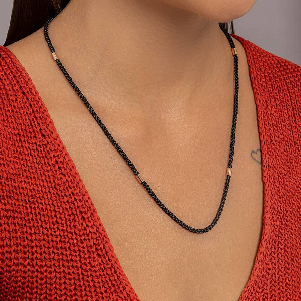 Шелковый шнурок с золотыми вставками (арт. 11203-11) – изображение 2