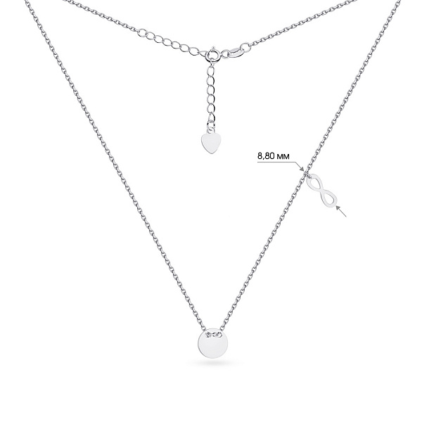 Серебряное колье без камней (арт. 7507/1132) – изображение 3