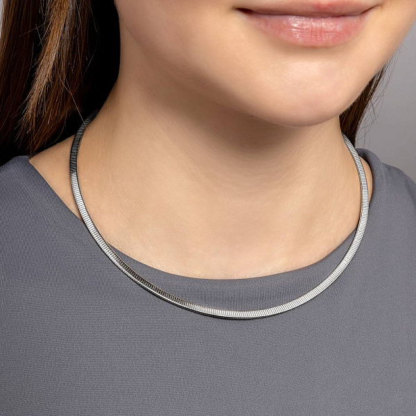 Серебряное двустороннее колье с желтым родированием (арт. 7507/2248бж) – изображение 4