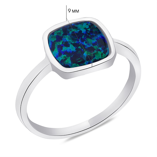 Каблучка зі срібла з опалом  (арт. 7501/5528Поцв) – зображення 2