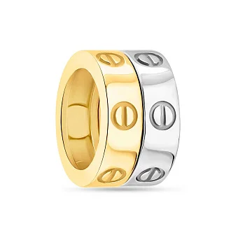 Золота підвіска в комбінованому кольорі металу (арт. 424352жб)