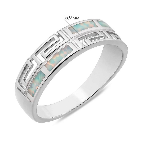 Срібна каблучка з опалом (арт. 7501/8175Поб) – зображення 2