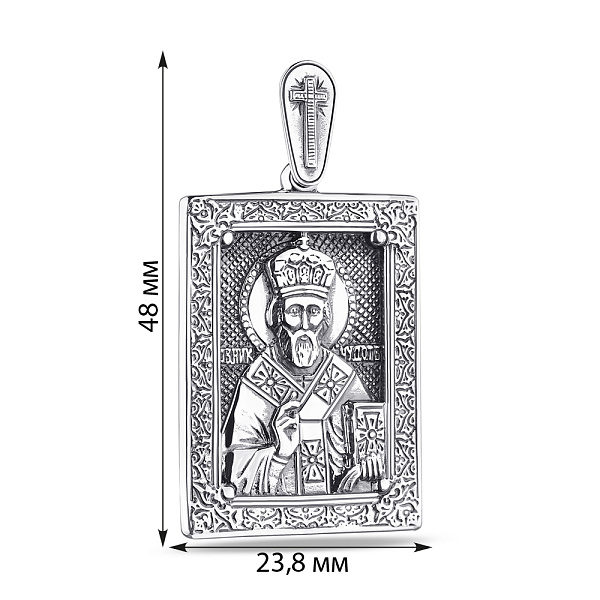 Ладанка из серебра без камней (арт. 7917/3100330) – изображение 2