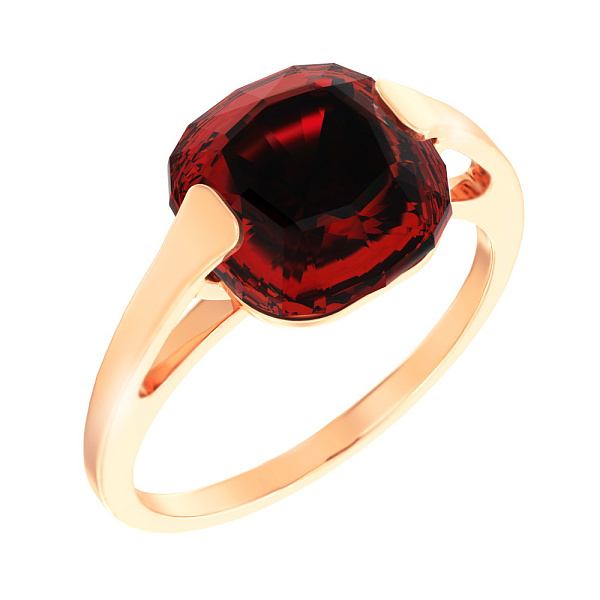 Золотое кольцо с кварцем (арт. 140480ПкГ) – изображение 1