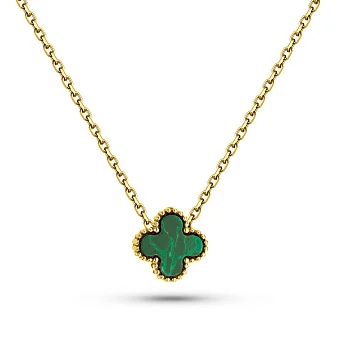 Кольє з жовтого золота з малахітом (арт. 352773/8жмлх)