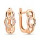 Серьги из красного золота с бриллиантами (арт. С011263015) – изображение 1