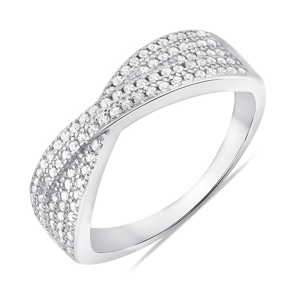 Серебряное кольцо с дорожкой из фианитов (арт. 7501/8659) – изображение 1