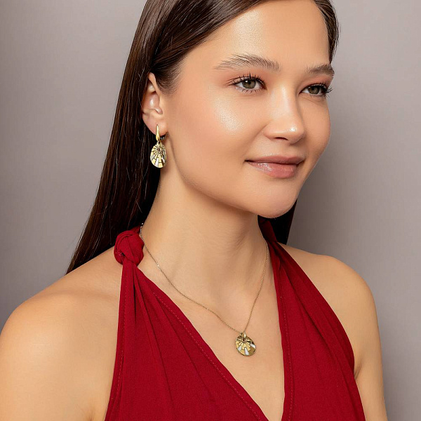 Золотые серьги Francelli с перламутром (арт. 1091785жп) – изображение 5