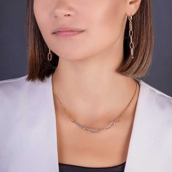 Серьги-подвески Francelli из желтого золота (арт. 109915ж) – изображение 3