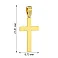 Підвіска-хрестик з жовтого золота (арт. 440407ж) – зображення 2