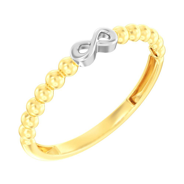 Золотое кольцо Бесконечность без камней (арт. 141194ж) – изображение 1