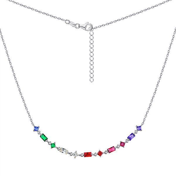 Серебряное колье с альпинитами (арт. 7507/1668ацв) – изображение 2