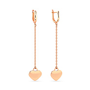 Золотые серьги с подвесками «Сердечки» (арт. 107260)
