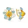 Сережки з жовтого золота з емаллю (арт. 1091835жебг) – зображення 1