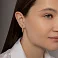 Золотые серьги кольца с фианитами (арт. 110331) – изображение 3