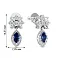 Золотые серьги с сапфиром и бриллиантами (арт. Т011923бс) – изображение 2