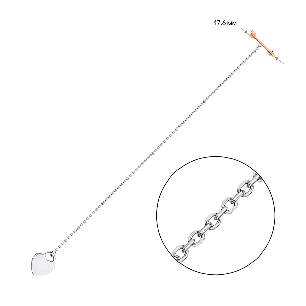 Браслет зі срібла без каменів (арт. 7509/3734бк) – зображення 2