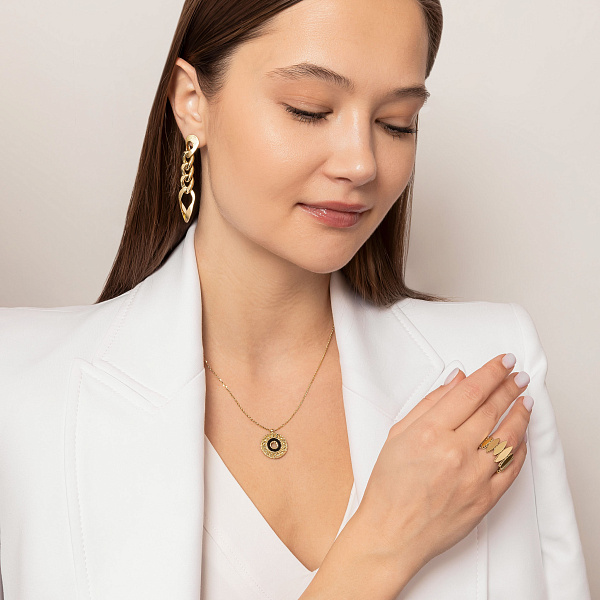 Кольцо из желтого золота Francelli (арт. 156565ж) – изображение 2