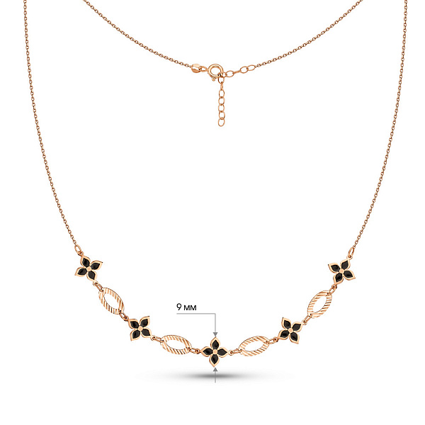 Золоте кольє з емаллю (арт. 352642еч) – зображення 3