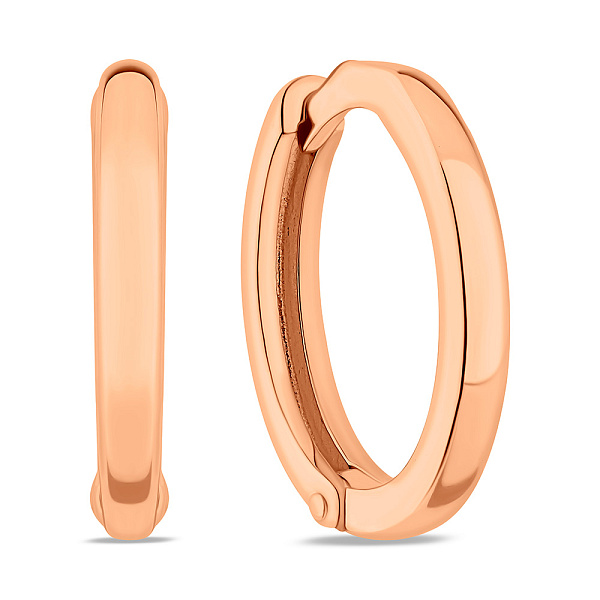 Серьги-кольца из красного золота (арт. 110636) – изображение 1