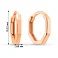 Сережки-кільця з червоного золота (арт. 110852) – зображення 5