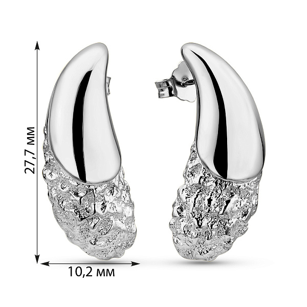 Серьги из белого золота Francelli (арт. е1091752б) – изображение 3