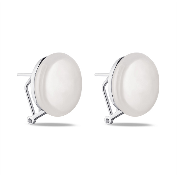 Серебряные сережки с жемчугом (арт. 7502/4024жб) – изображение 1