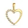 Подвес из желтого золота "Сердце" с фианитами (арт. 421875ж) – изображение 1