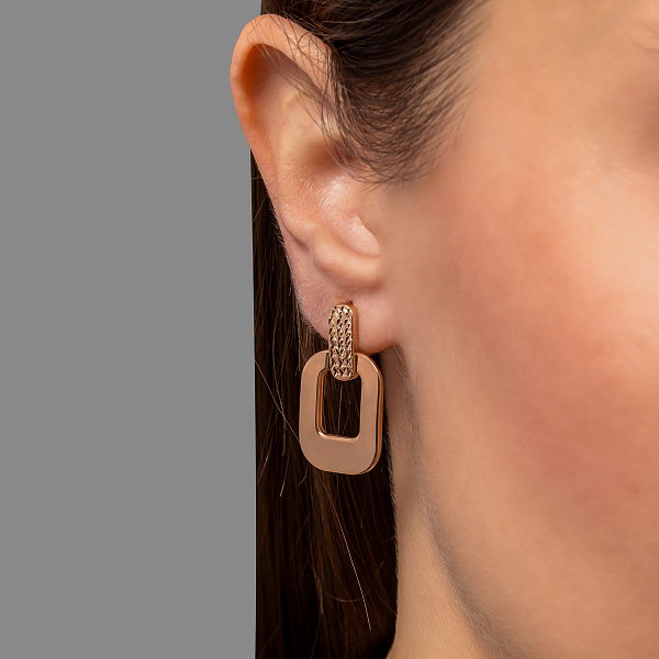 Серьги-подвески из красного золота (арт. 1092088) – изображение 2