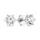 Серебряные пусеты с одним фианитом (арт. 7518/2967р) – изображение 1