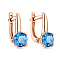 Детские золотые серьги с синим фианитом (арт. 110504с)
