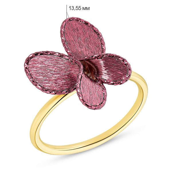 Золота каблучка «Метелик» (арт. 154711жф) – зображення 2