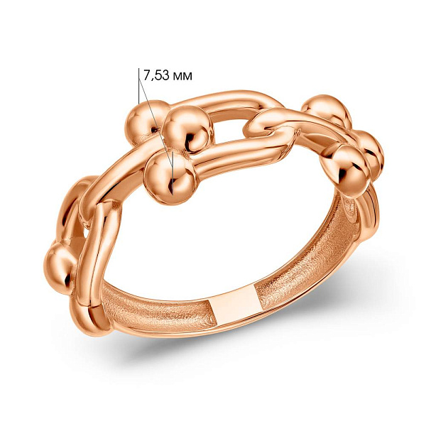 Каблучка з червоного золота  (арт. 141493) – зображення 2