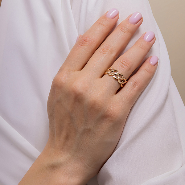 Кольцо из красного золота (арт. 141279) – изображение 2