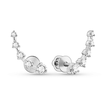 Фото Серьги из белого золота с бриллиантами (арт. Т011687020б)