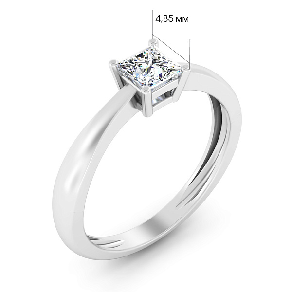 Золотое кольцо с бриллиантом (арт. К01148604125б) – изображение 2