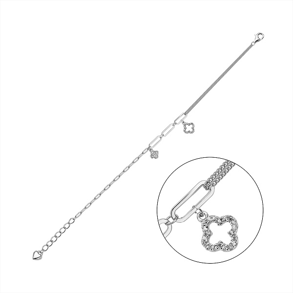 Серебряный браслет с фианитами (арт. 7509/4938) – изображение 1