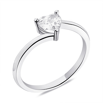 Фото Каблучка зі срібла Серце з фіанітом (арт. 7501/6308)