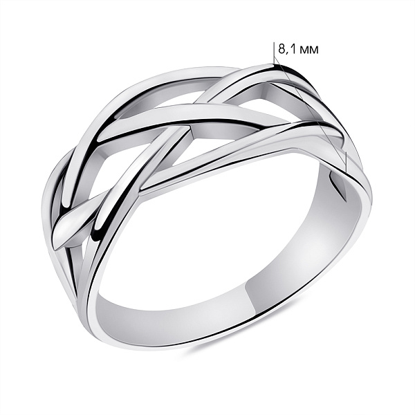 Серебряное кольцо без камней (арт. 7501/0323кю) – изображение 2