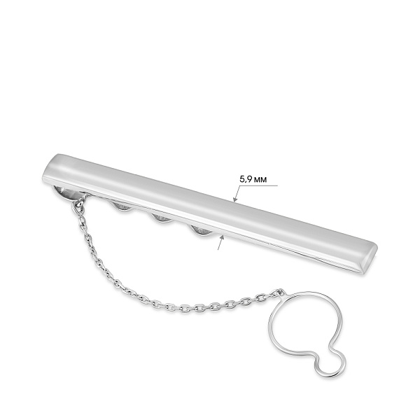 Зажим для галстука из белого золота (арт. 200092б) – изображение 2