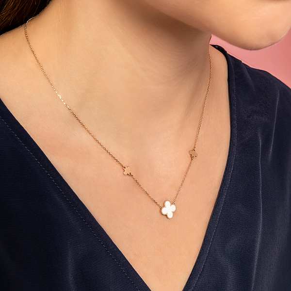 Золотое колье с эмалью (арт. 360207еп) – изображение 5