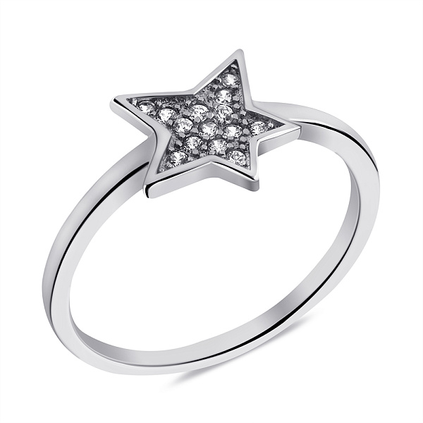 Серебряное кольцо Звезда с фианитами (арт. 7501/К2Ф/1129-16,5) – изображение 1