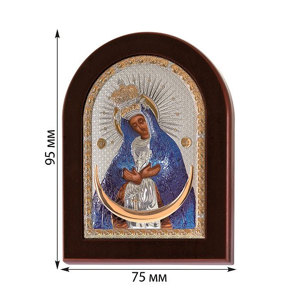 Ікона Пресвята Богородиця Остробрамська (95х75 мм) (арт. MA/E1116EX-C) – зображення 2