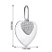 Серебряый кулон Сердце с фианитами (арт. 7503/П2Ф/1045) – изображение 2