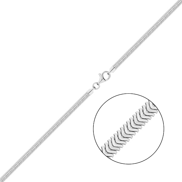Серебяная цепочка плетения Снейк плоский (арт. 0304207п) – изображение 1