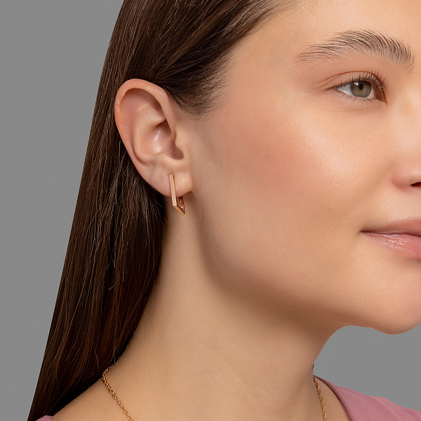 Серьги из красного золота (арт. 1101260) – изображение 3